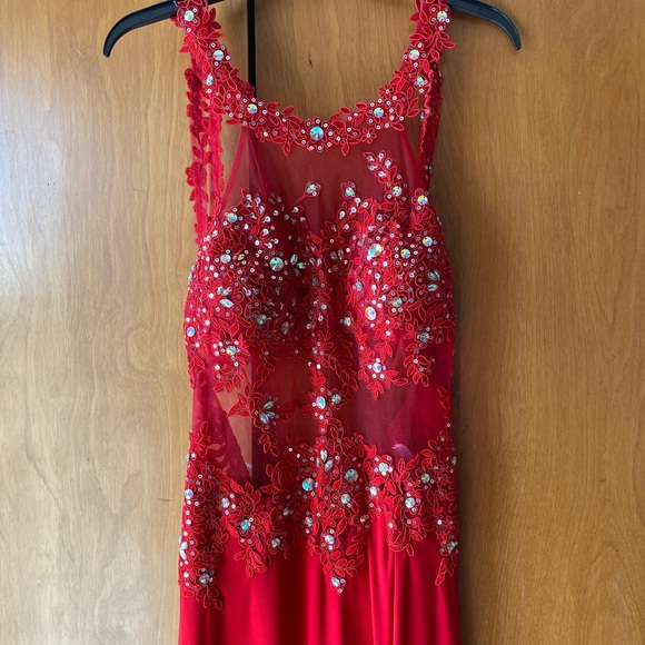 Beautiful Dancing Queen Sheer Prom Dress - Picture 1 of 6